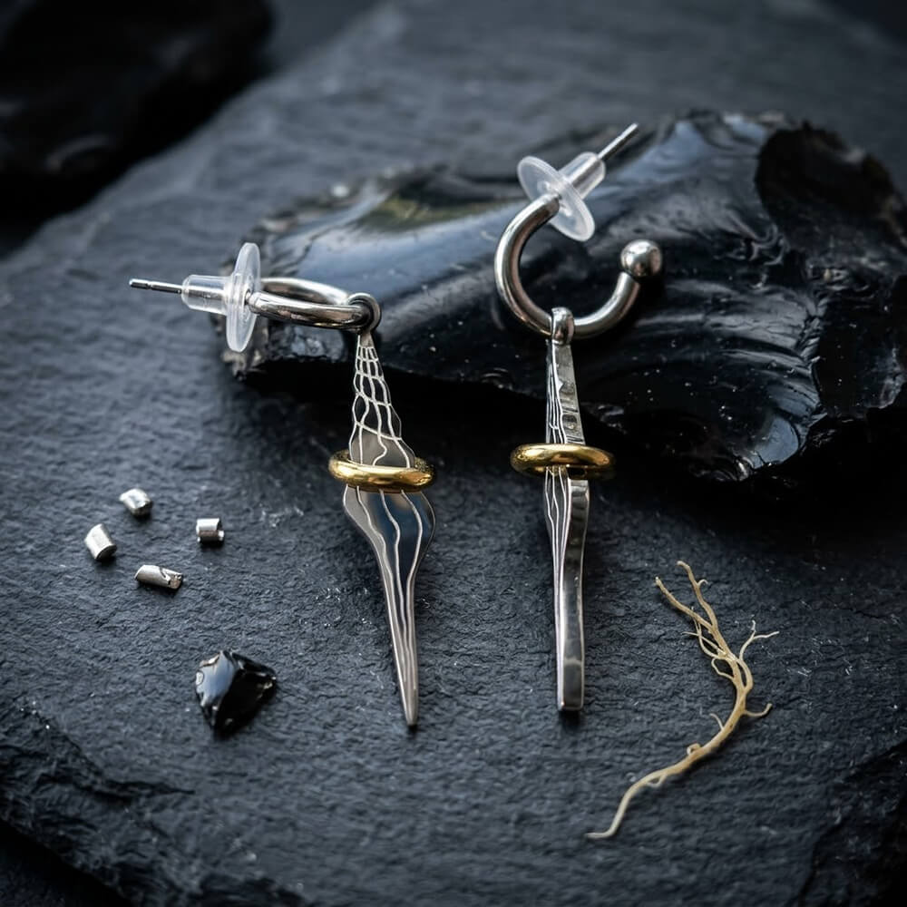 Stylish Unique Stainless Steel Conch Drop Earrings
