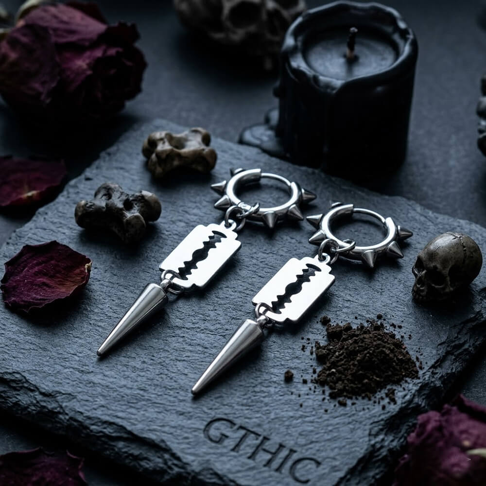 19856-punk-blade-spike-stainless-steel-drop-earrings-1.jpg Punk Blade Spike Stainless Steel Drop Earrings