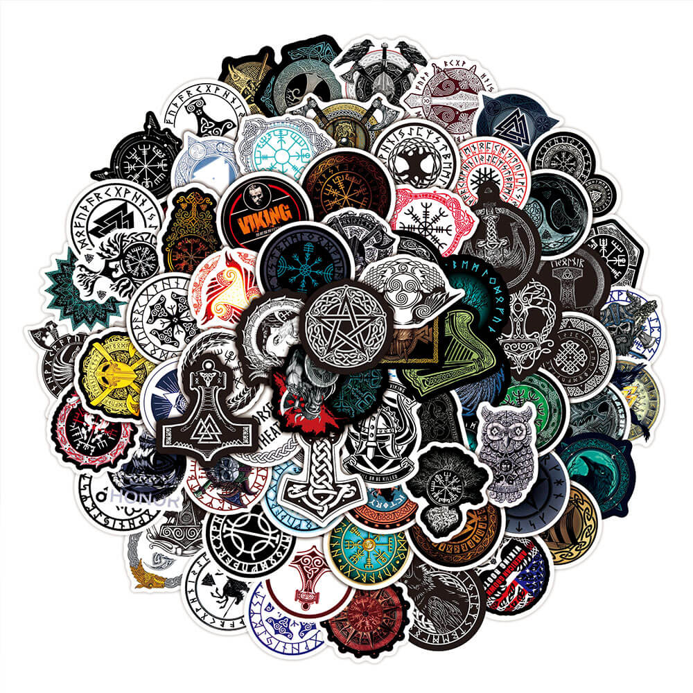 19914-100-pcs-waterproof-viking-symbols-totem-sticker-1.jpg 100 Pcs Waterproof Viking Symbols Totem Sticker
