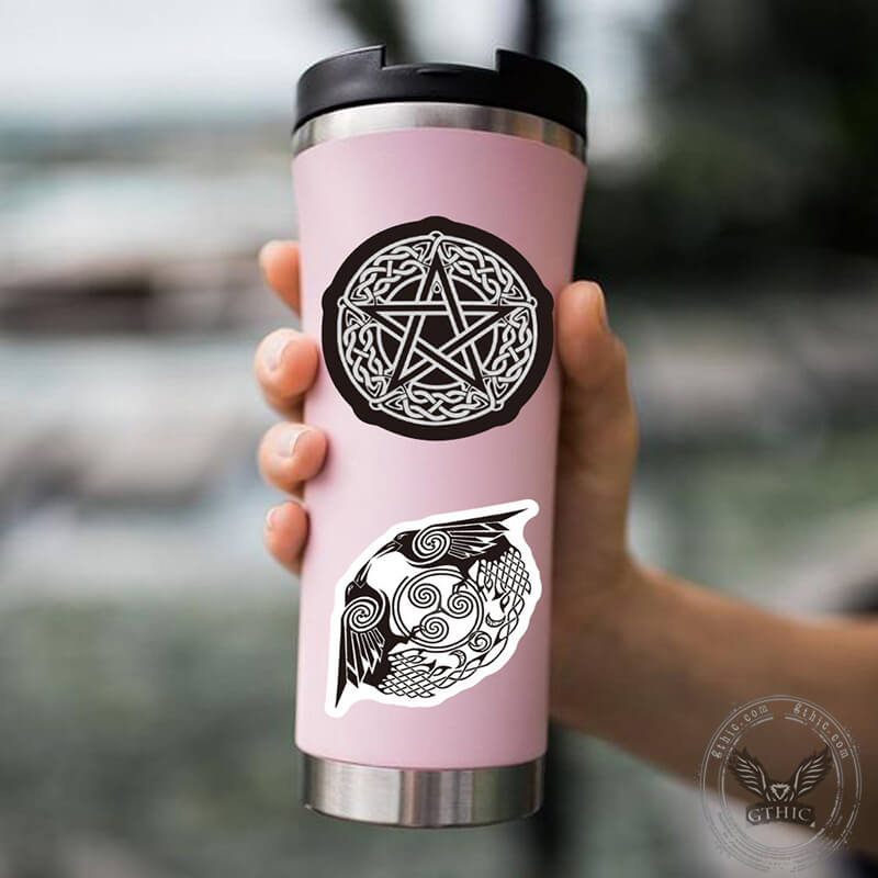 100 Pcs Waterproof Viking Symbols Totem Sticker