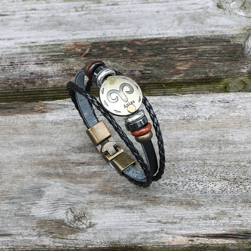 19921-12-constellation-alloy-leather-bracelet-4.jpg 12 Constellation Alloy Leather Bracelet