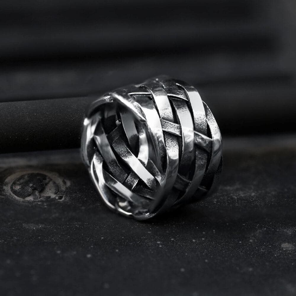 200-vintage-weave-pattern-stainless-steel-ring-1.jpg Vintage Weave Pattern Stainless Steel Ring