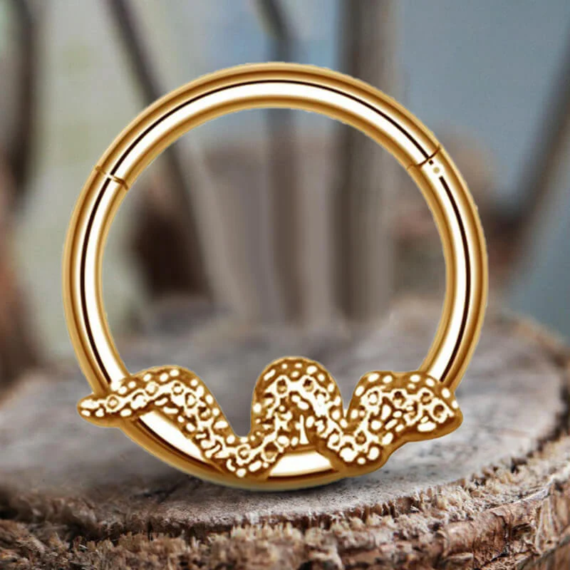 16 Gauge Snake Titanium Septum Piercing Ring