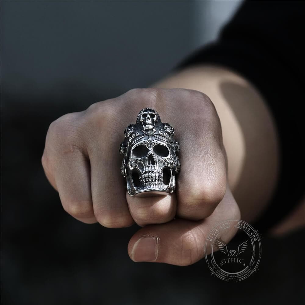 2092-death-skull-crown-stainless-steel-ring-2.jpg Death Skull Crown Stainless Steel Ring
