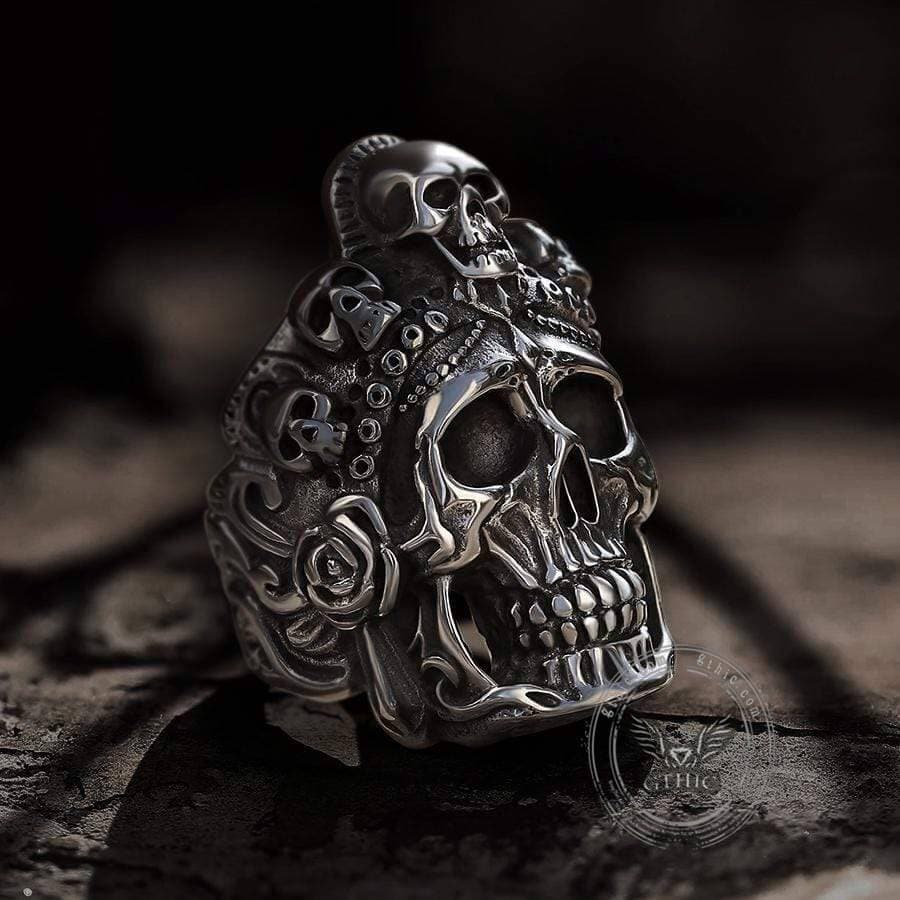 2092-death-skull-crown-stainless-steel-ring-3.jpg Death Skull Crown Stainless Steel Ring