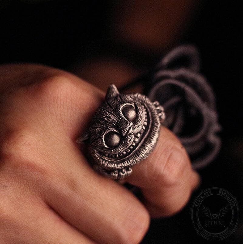 2117-smiling-cat-stainless-steel-ring-2.jpg Smiling Cat Stainless Steel Ring