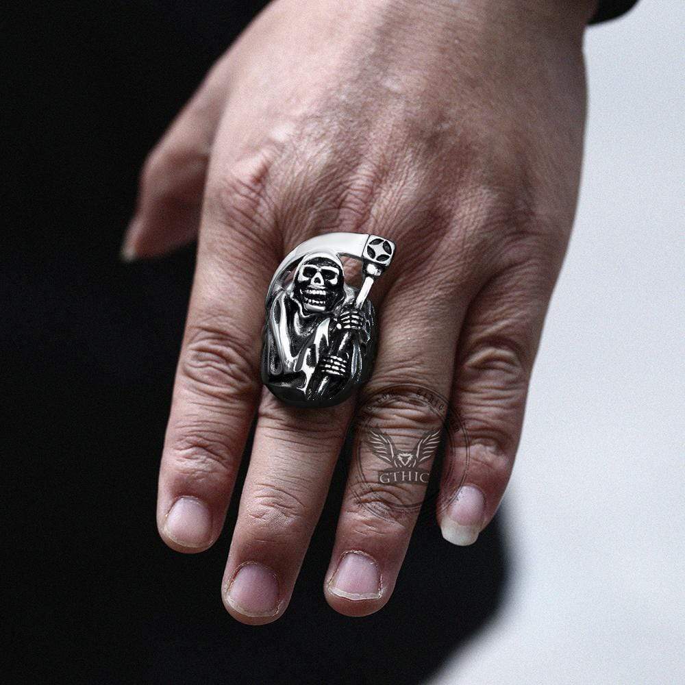 2168-death-sickle-stainless-steel-skull-ring-2.jpg Death Sickle Stainless Steel Skull Ring
