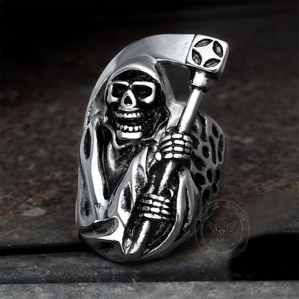 2168-death-sickle-stainless-steel-skull-ring-3.jpg Death Sickle Stainless Steel Skull Ring