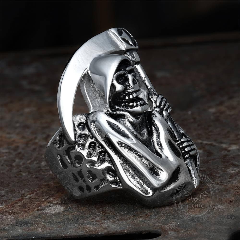 2168-death-sickle-stainless-steel-skull-ring-4.jpg Death Sickle Stainless Steel Skull Ring