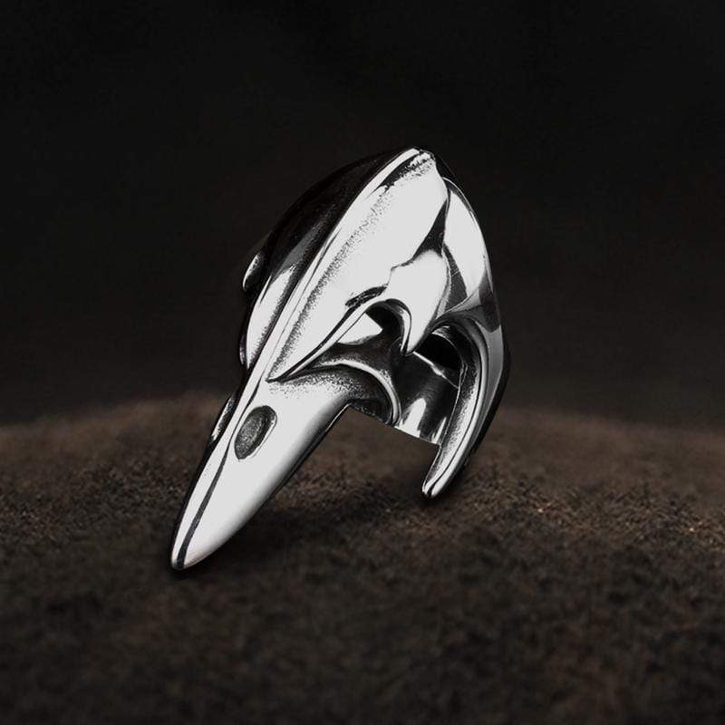 2201-crow-head-stainless-steel-beast-ring-5.jpg Crow Head Stainless Steel Beast Ring