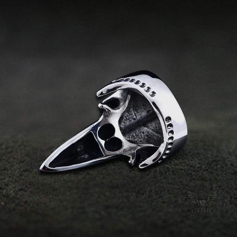 2201-crow-head-stainless-steel-beast-ring-7.jpg Crow Head Stainless Steel Beast Ring