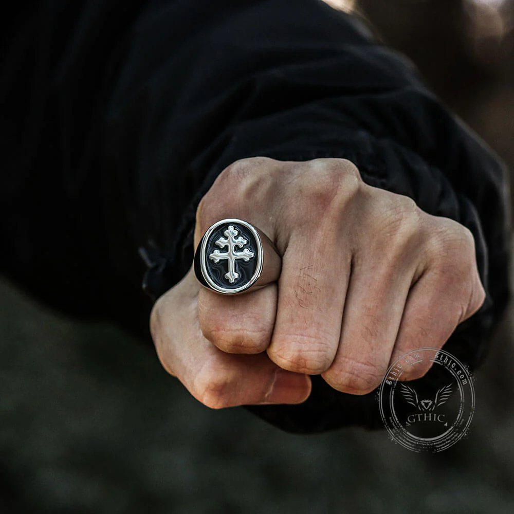 2311-cross-of-lorraine-stainless-steel-masonic-ring-2.webp Cross of Lorraine Stainless Steel Masonic Ring