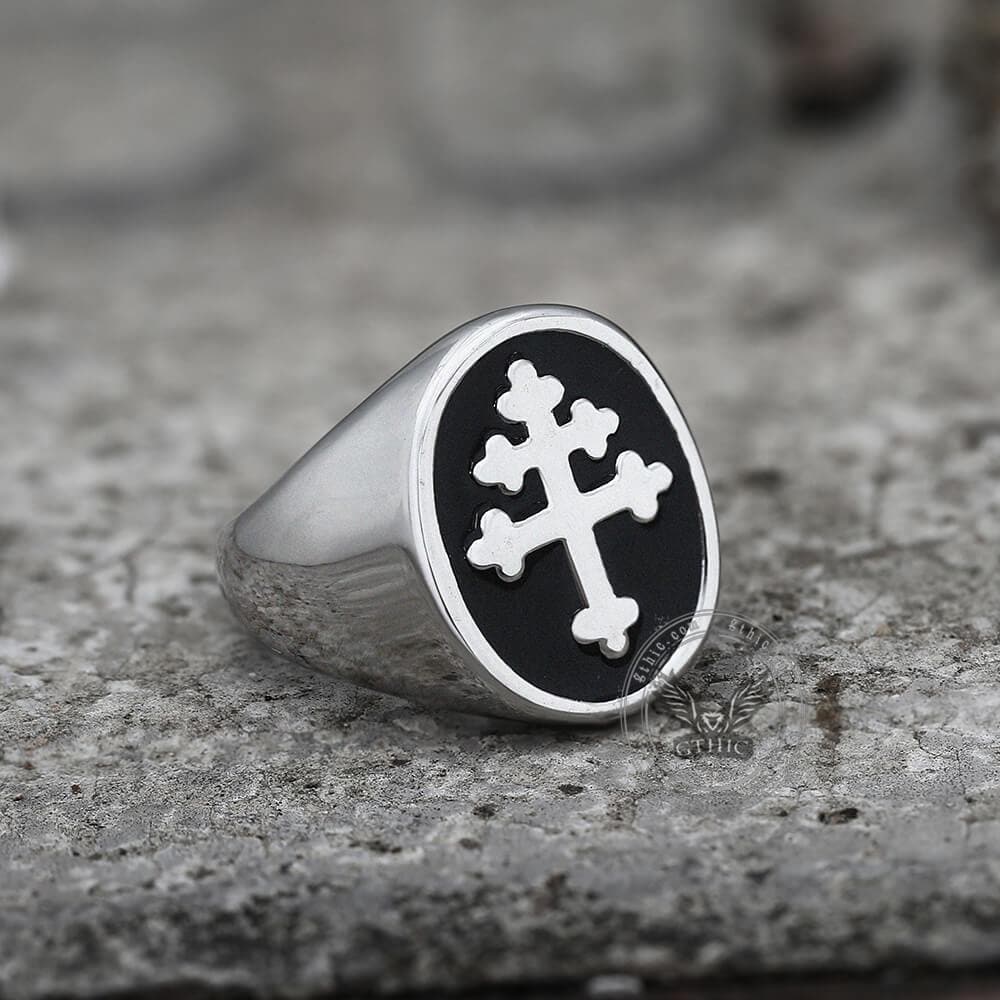 2311-cross-of-lorraine-stainless-steel-masonic-ring-3.jpg Cross of Lorraine Stainless Steel Masonic Ring