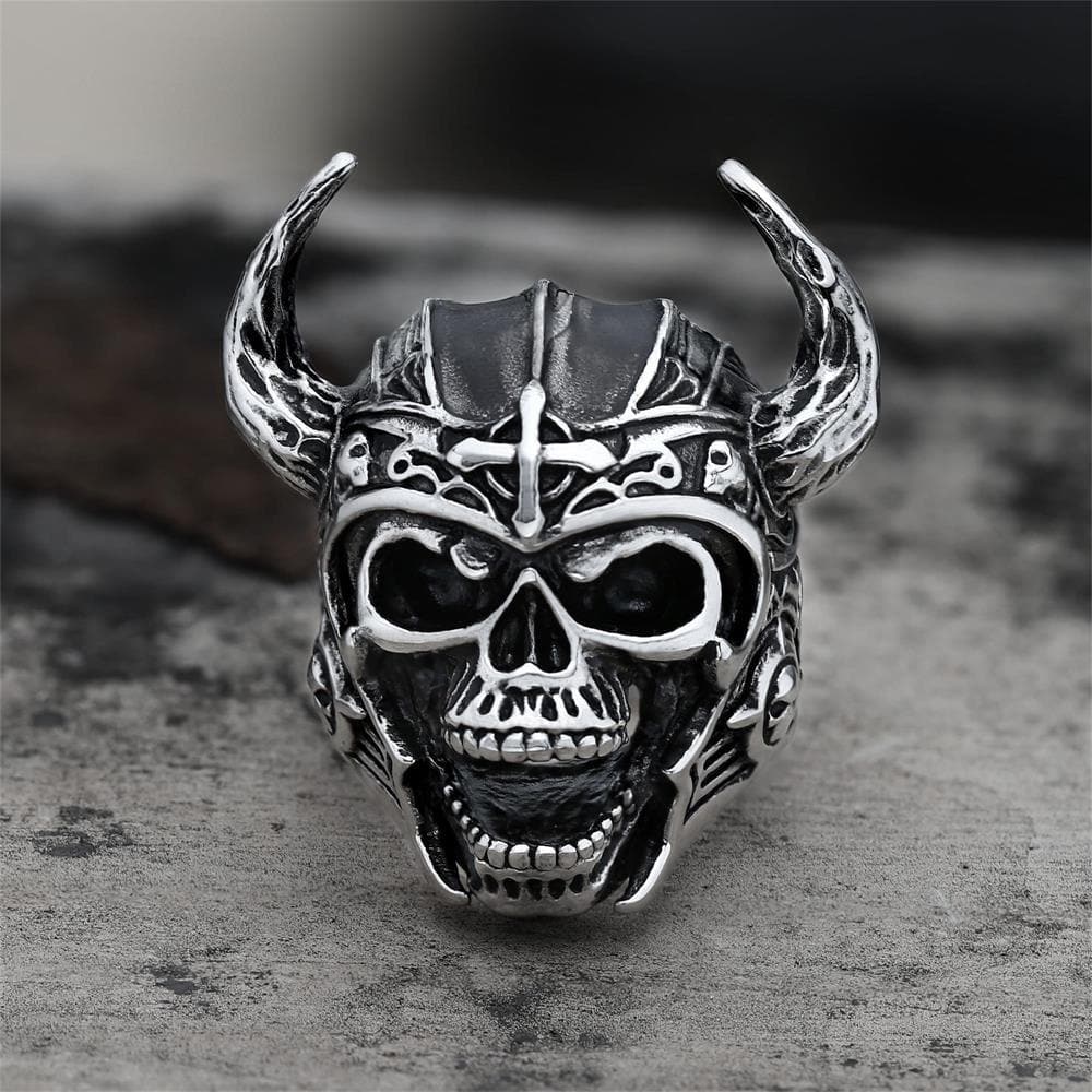 2318-nordic-god-of-war-viking-warrior-skull-ring-1.jpg Nordic God of War Viking Warrior Skull Ring