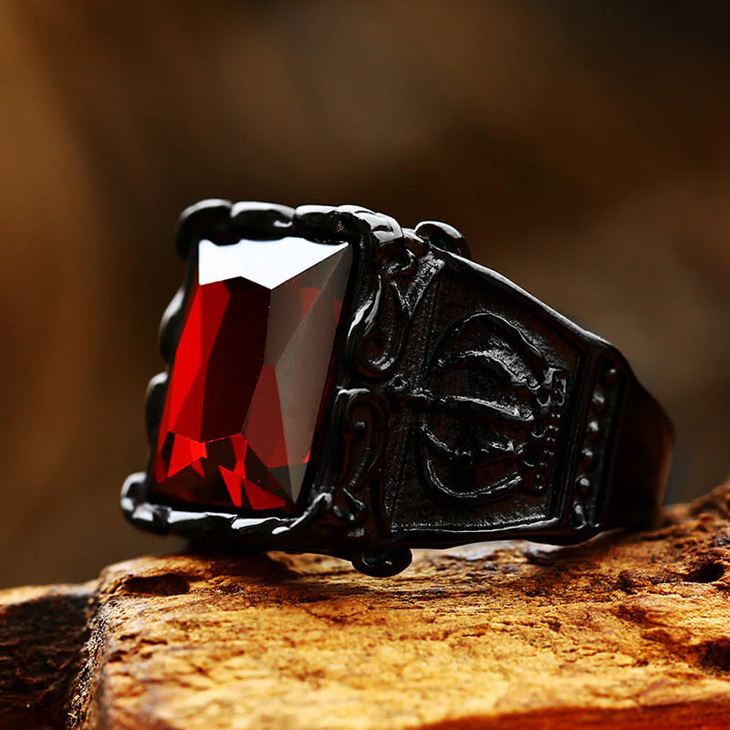 2477-gothic-crown-stainless-steel-cz-ring-10.webp Gothic Crown Stainless Steel CZ Ring