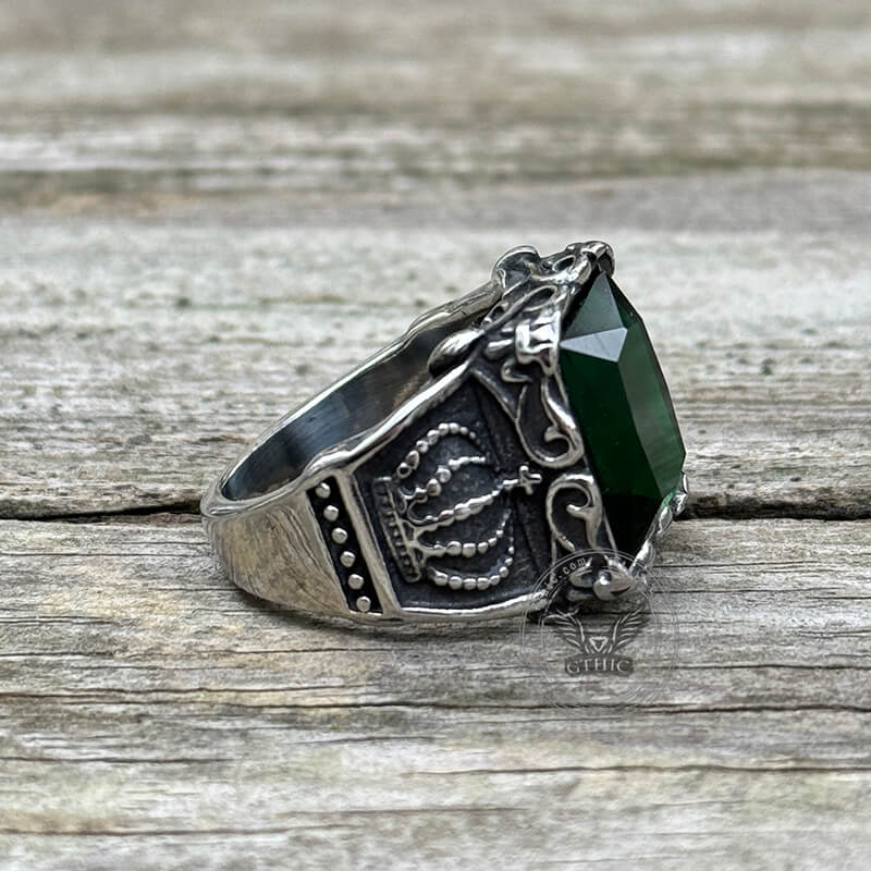 2477-gothic-crown-stainless-steel-cz-ring-16.jpg Gothic Crown Stainless Steel CZ Ring