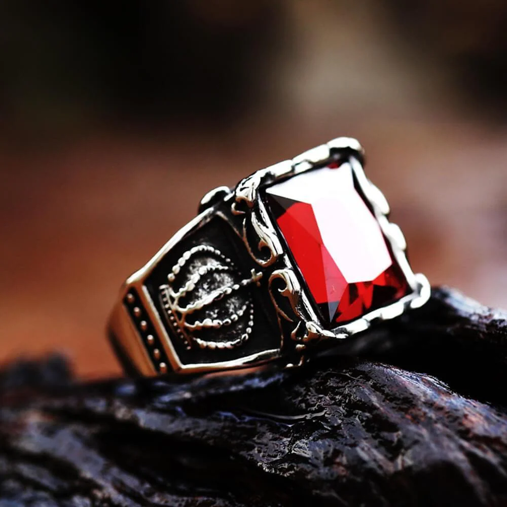 2477-gothic-crown-stainless-steel-cz-ring-3.webp Gothic Crown Stainless Steel CZ Ring