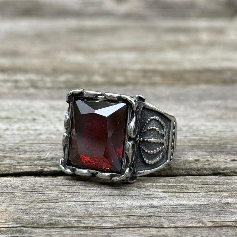 2477-gothic-crown-stainless-steel-cz-ring-9.jpg Gothic Crown Stainless Steel CZ Ring