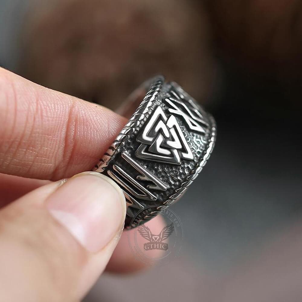 2555-odin-runes-valknut-316l-stainless-steel-viking-ring-3.jpg ODIN Runes Valknut 316L Stainless Steel Viking Ring