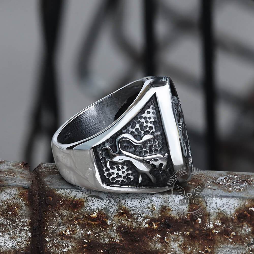 2573-growling-direwolf-stainless-steel-ring-6.jpg Growling Direwolf Stainless Steel Ring