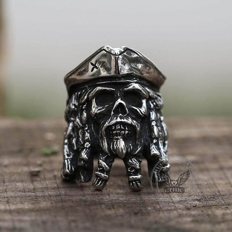 2746-pirate-captain-stainless-steel-skull-ring-4.jpg Pirate Captain Stainless Steel Skull Ring