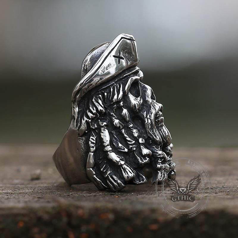 2746-pirate-captain-stainless-steel-skull-ring-7.jpg Pirate Captain Stainless Steel Skull Ring