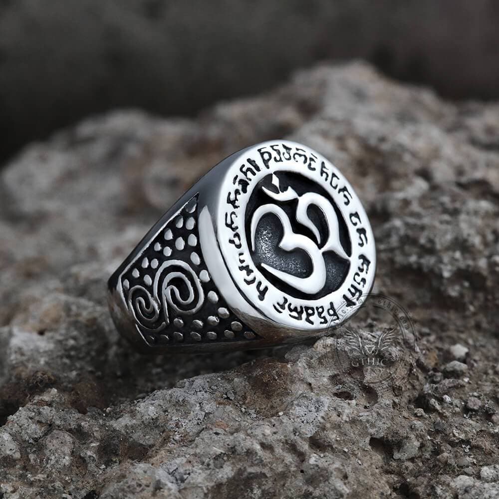 2829-om-aum-yoga-stainless-steel-ring-4.jpg Om Aum Yoga Stainless Steel Ring