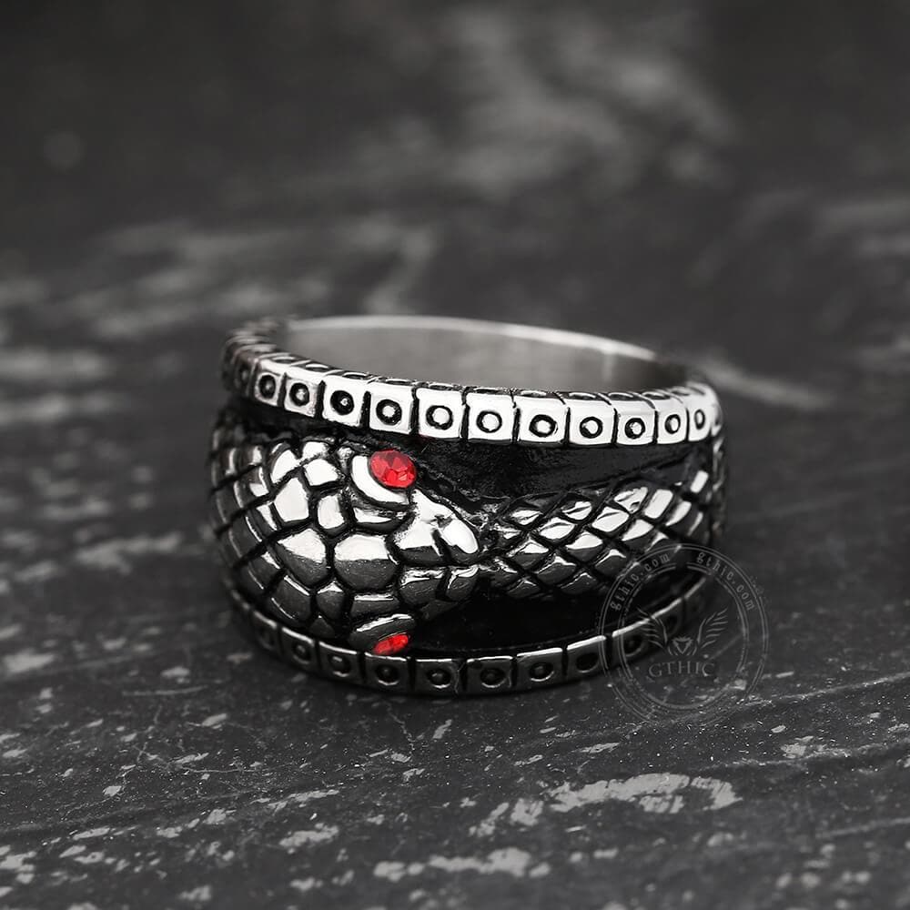 2891-ouroboros-stainless-steel-mythology-ring-5.jpg Ouroboros Stainless Steel Mythology Ring