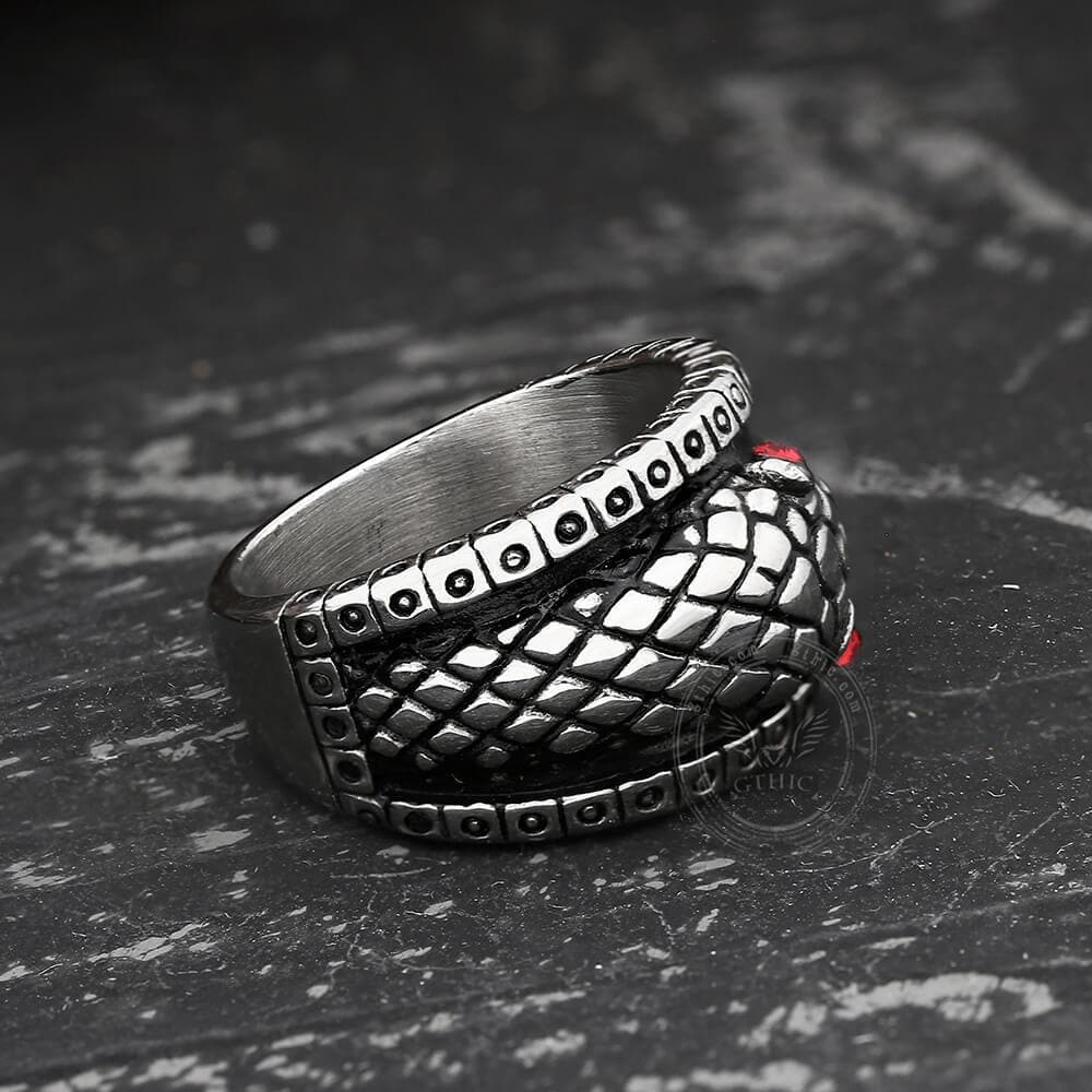 2891-ouroboros-stainless-steel-mythology-ring-6.jpg Ouroboros Stainless Steel Mythology Ring