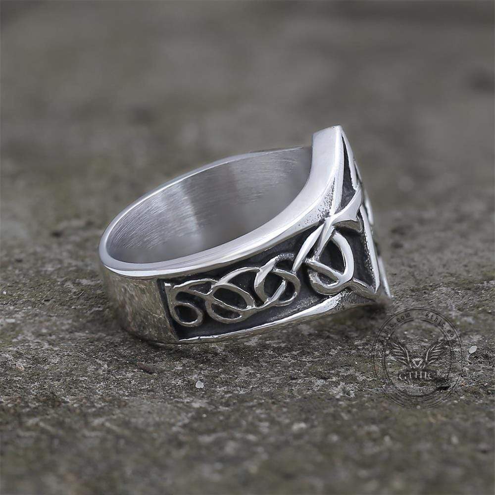 GTHIC Pentagram Stainless Steel Ring