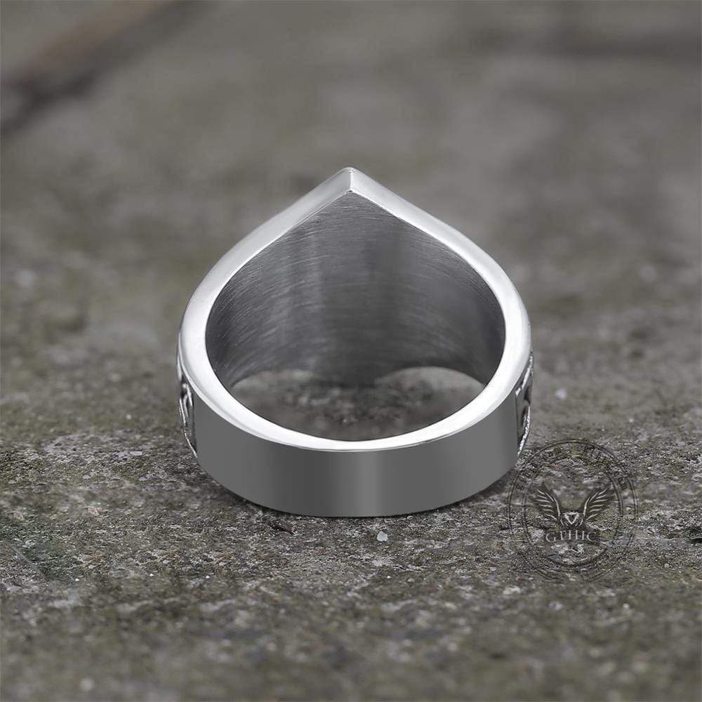GTHIC Pentagram Stainless Steel Ring