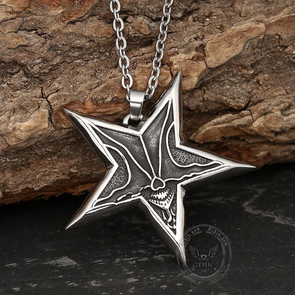 2987-devil-satan-smile-stainless-steel-pentagram-necklace-4.jpg Devil Satan Smile Stainless Steel Pentagram Necklace