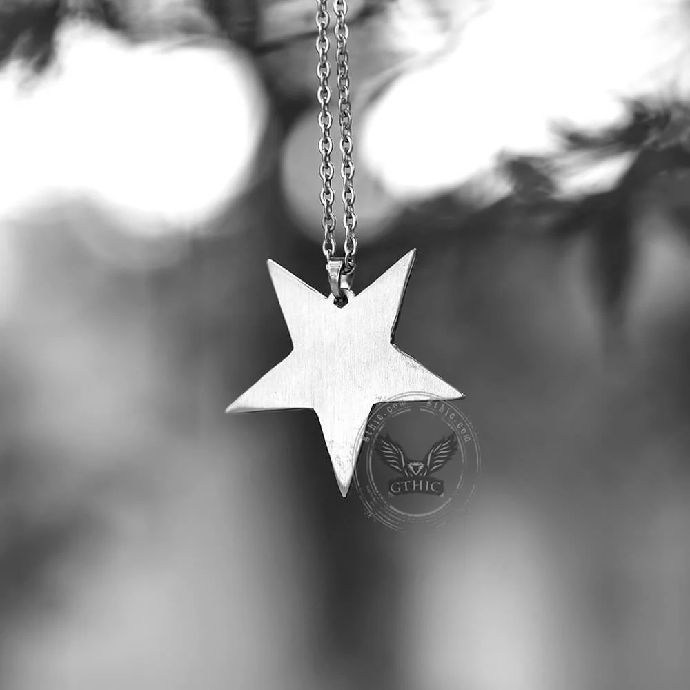 2987-devil-satan-smile-stainless-steel-pentagram-necklace-5.webp Devil Satan Smile Stainless Steel Pentagram Necklace