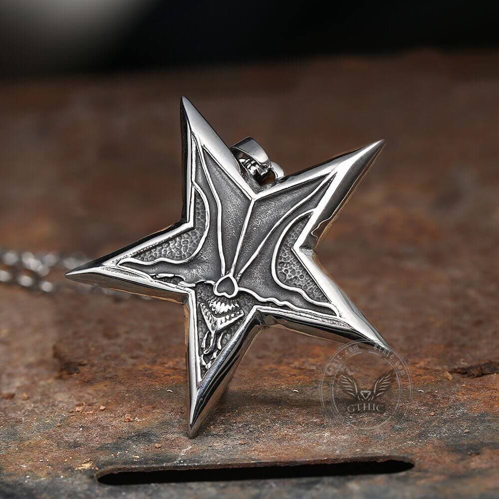 2987-devil-satan-smile-stainless-steel-pentagram-necklace-7.jpg Devil Satan Smile Stainless Steel Pentagram Necklace