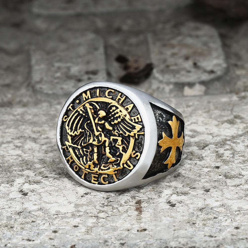 304-silver-gold-5-silver-gold-5-variation-1.jpg Guardian Angel Templar Knight Ring