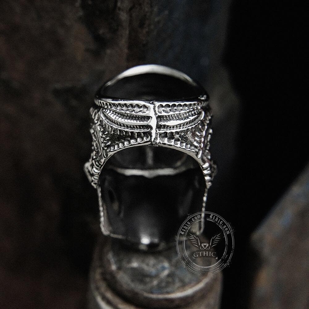 GTHIC Steampunk Stainless Steel Skull Ring