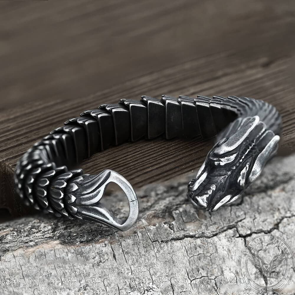 3112-dragon-scale-stainless-steel-bracelet-4.jpg Dragon Scale Stainless Steel Bracelet