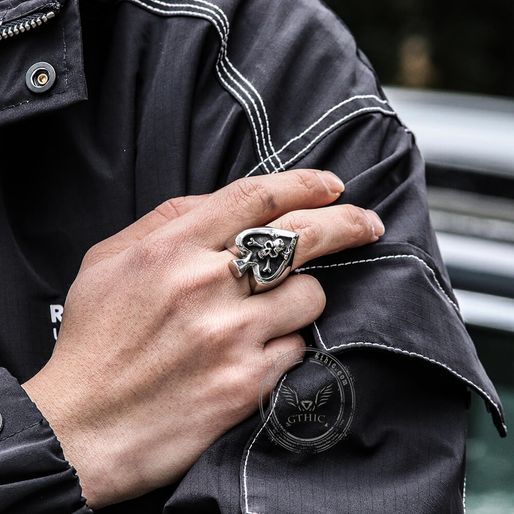 3133-spades-stainless-steel-skull-ring-2.jpg Spades Stainless Steel Skull Ring
