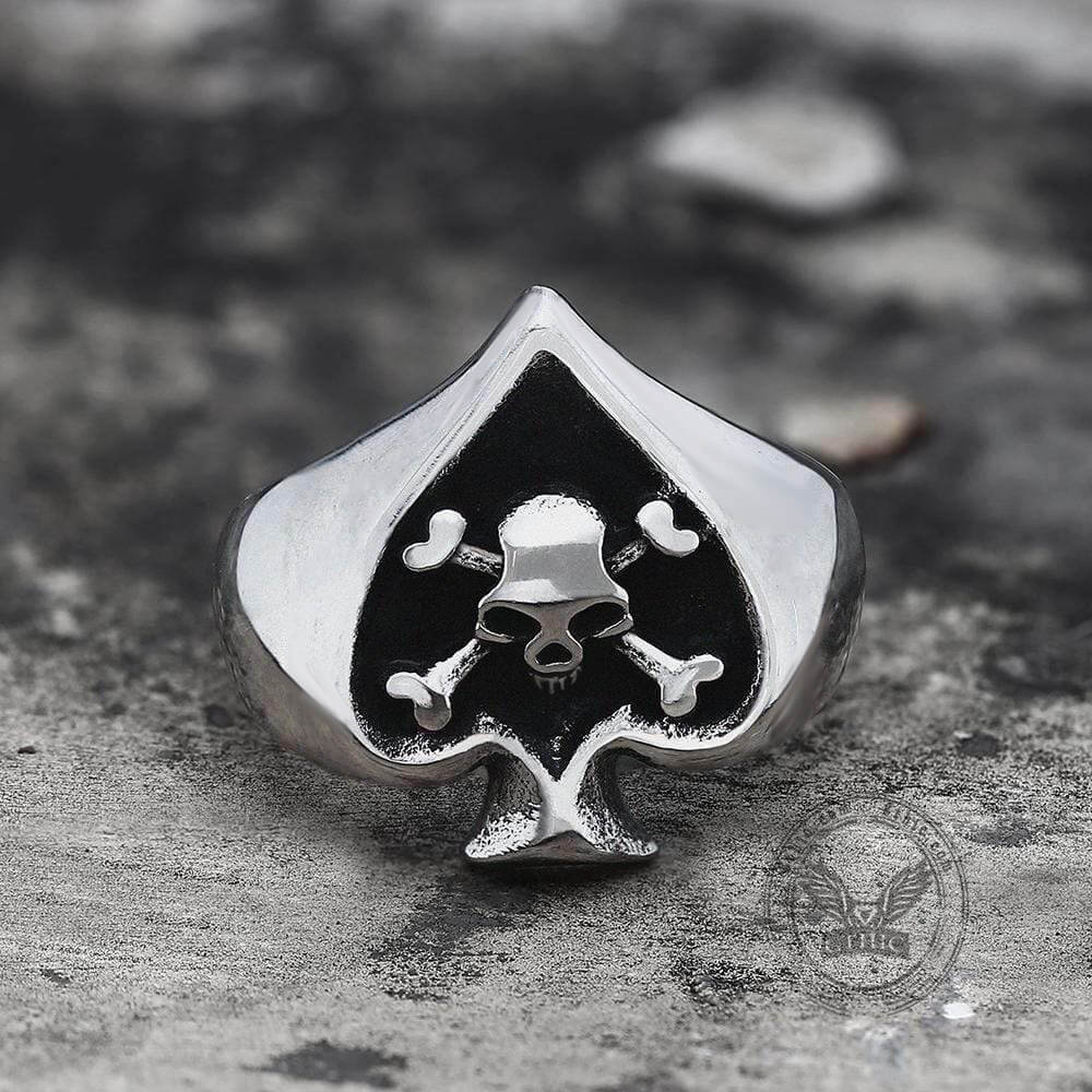 3133-spades-stainless-steel-skull-ring-4.jpg Spades Stainless Steel Skull Ring
