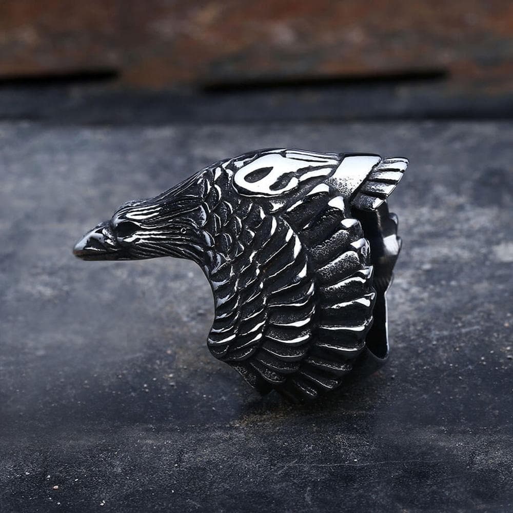3348-crow-316l-stainless-steel-beast-ring-7.jpg Crow 316L Stainless Steel Beast Ring