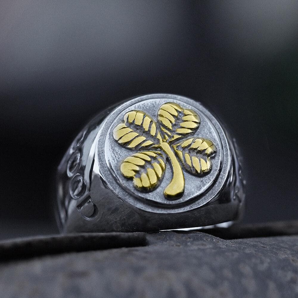 3415-silver-gold-9-silver-gold-9-variation-1.jpg Four Leaf Clover Stainless Steel Lucky Ring