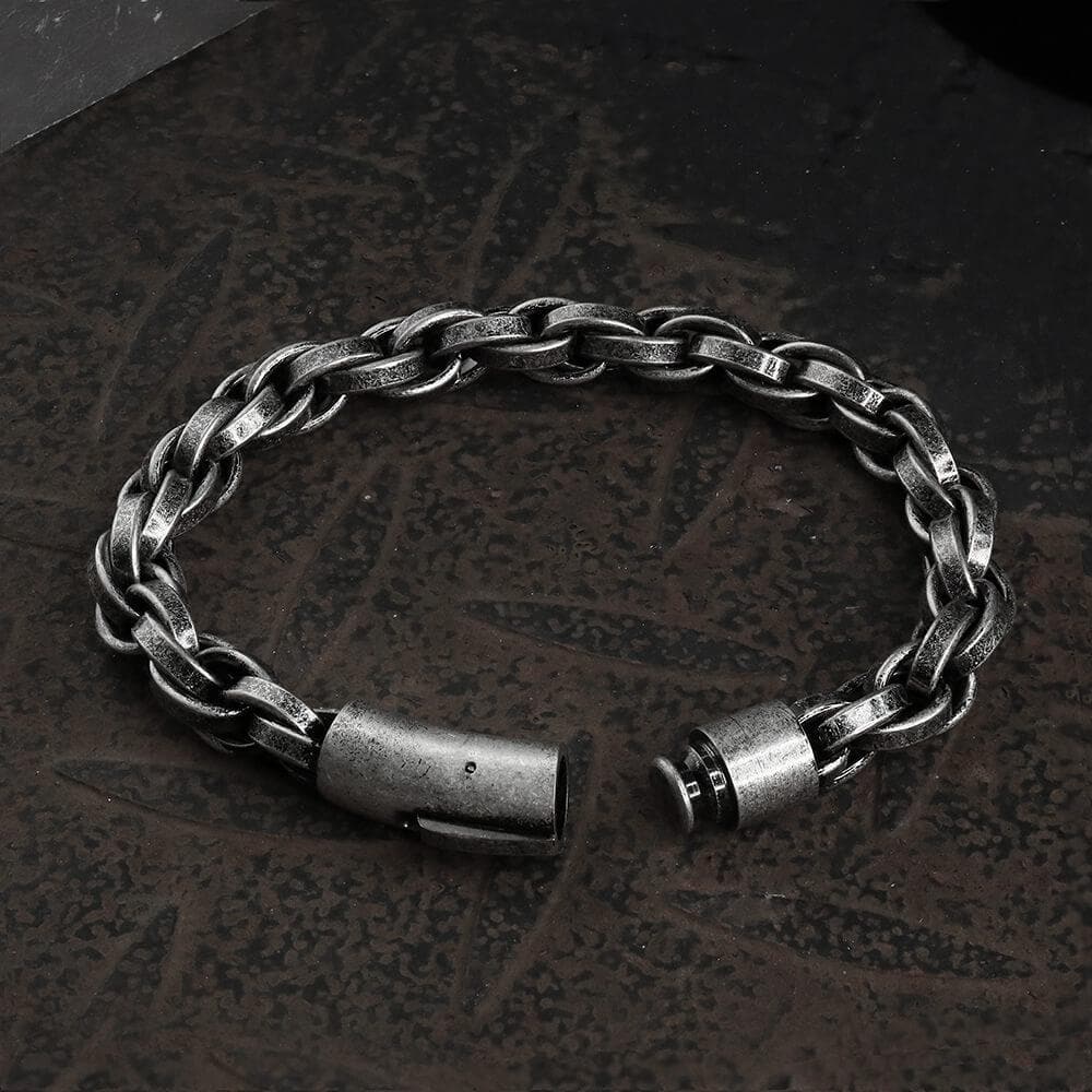 Classic Winding Stainless Steel Bracelet