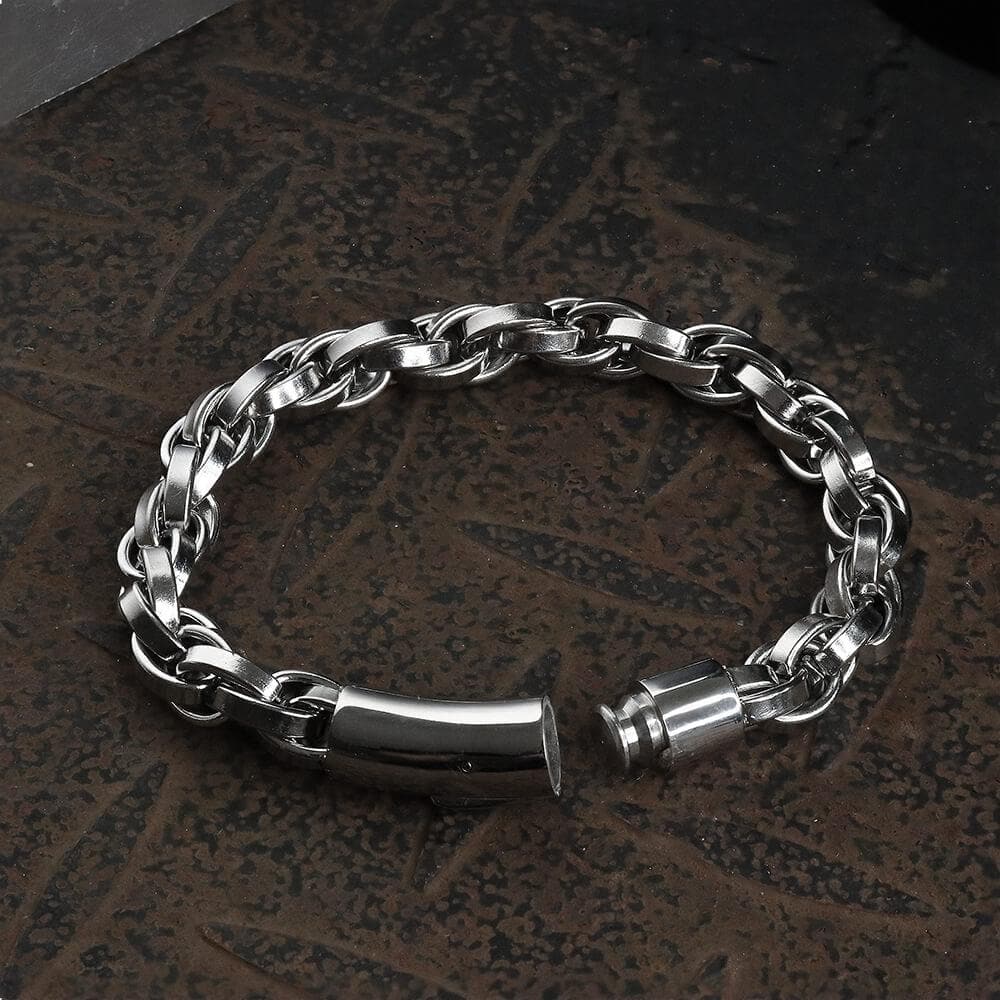 Classic Winding Stainless Steel Bracelet
