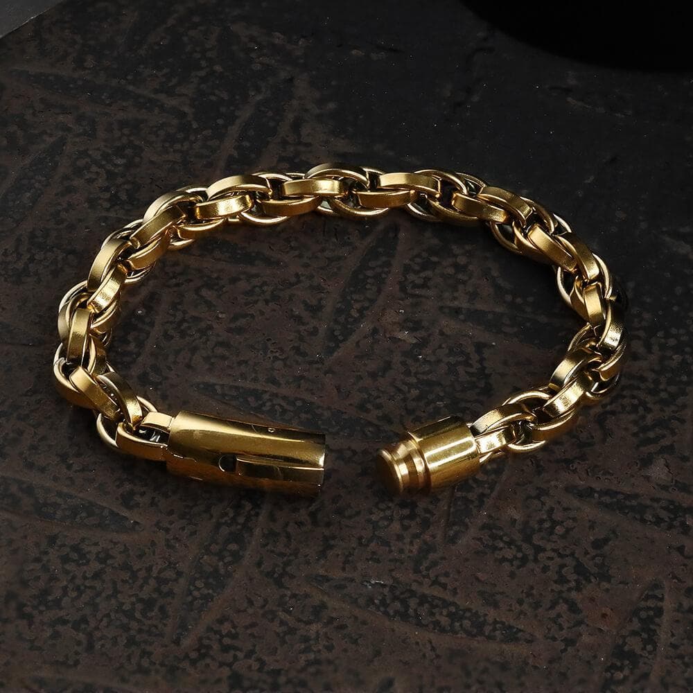 Classic Winding Stainless Steel Bracelet