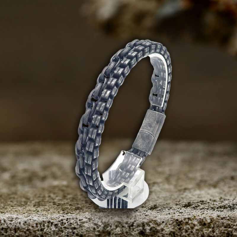 3665-double-chains-stainless-steel-bracelet-4.jpg Double Chains Stainless Steel Bracelet