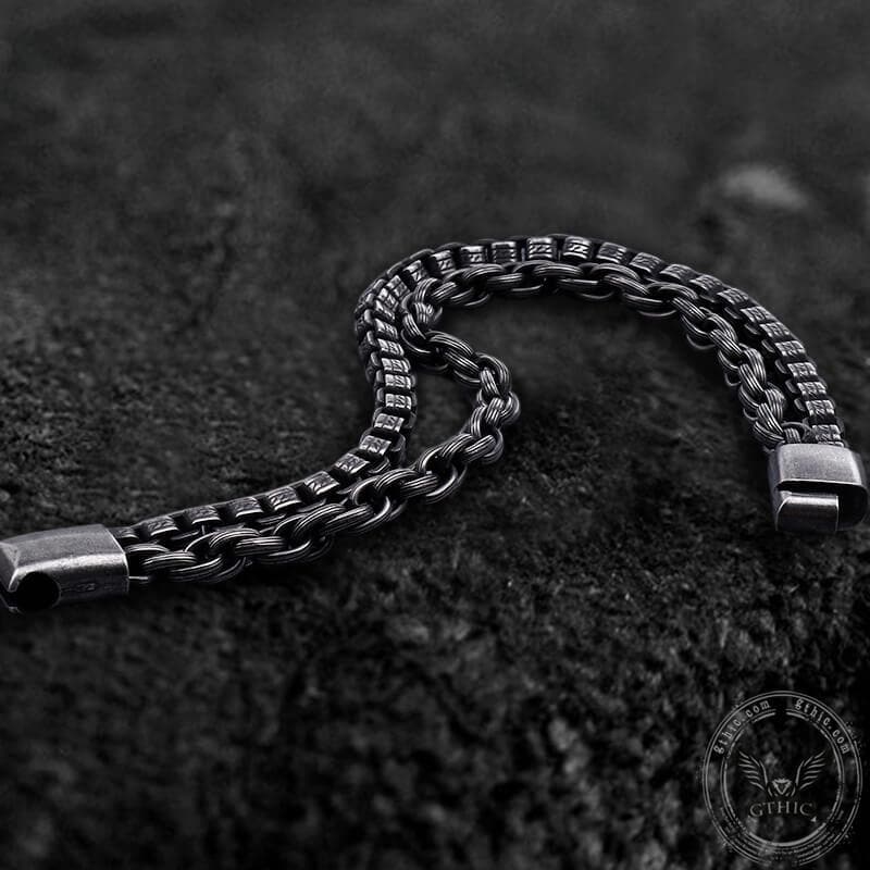 3665-double-chains-stainless-steel-bracelet-5.jpg Double Chains Stainless Steel Bracelet