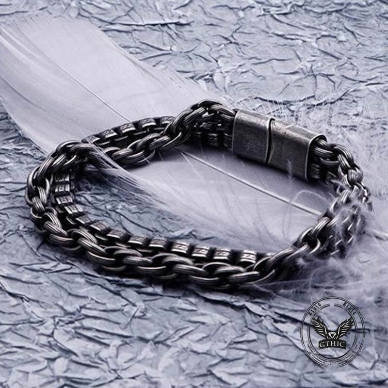 3665-double-chains-stainless-steel-bracelet-6.jpg Double Chains Stainless Steel Bracelet