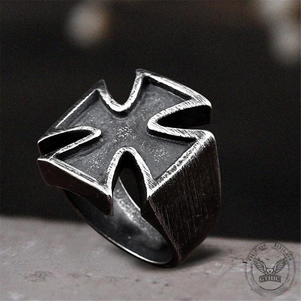 3681-vintage-iron-cross-stainless-steel-ring-5.jpg Vintage Iron Cross Stainless Steel Ring