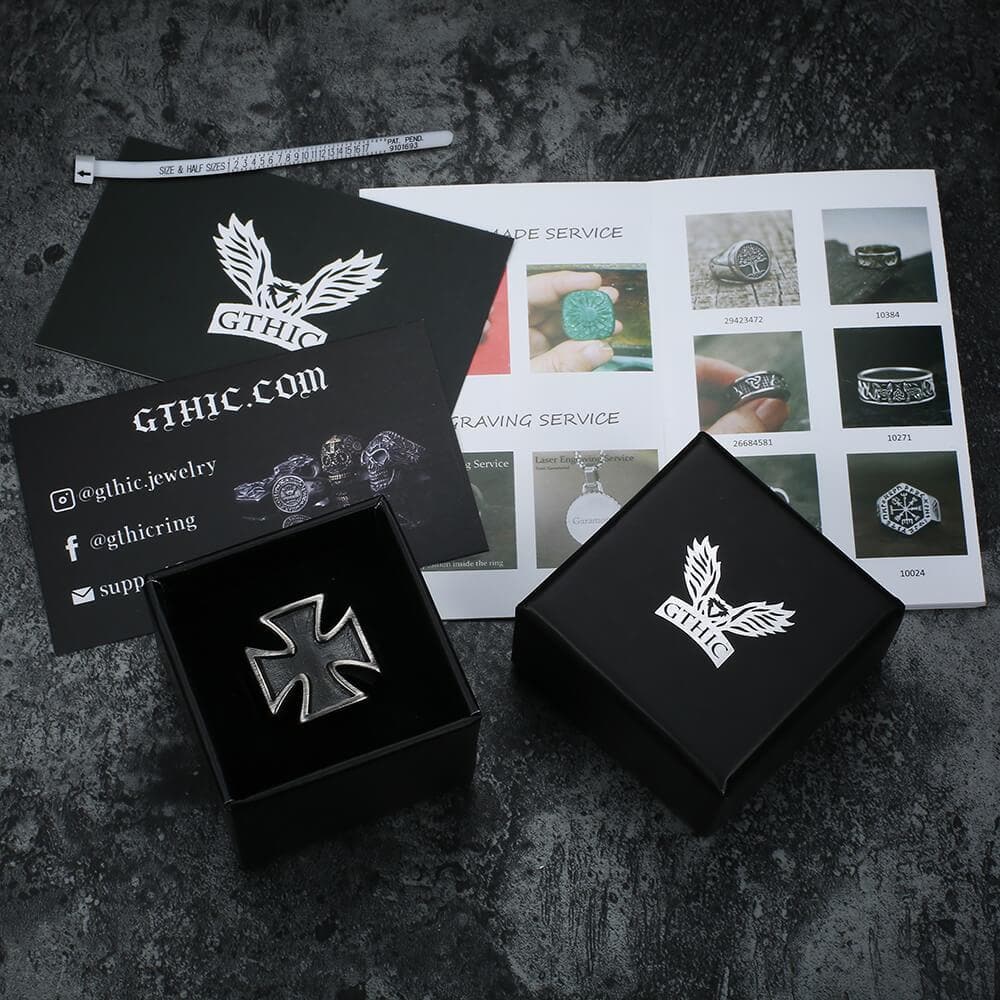 3681-vintage-iron-cross-stainless-steel-ring-8.jpg Vintage Iron Cross Stainless Steel Ring