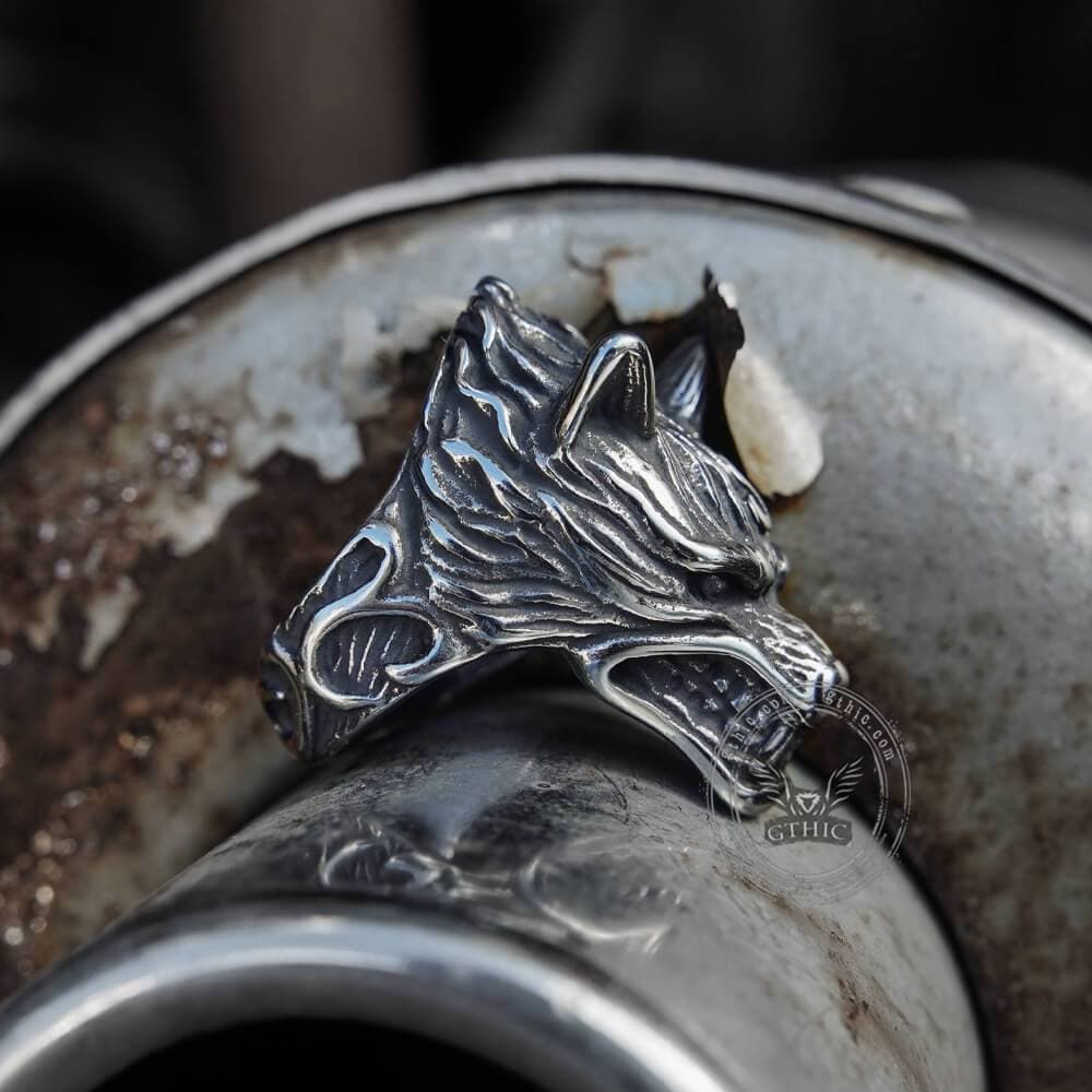 3775-fierce-wolf-stainless-steel-animal-ring-5.jpg Fierce Wolf Stainless Steel Animal Ring